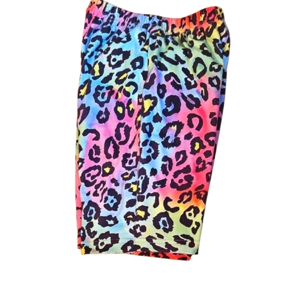 Colorful Leopard Print shorts size 7